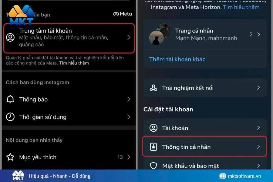 Cách khóa Instagram tạm thời bằng điện thoại iPhone