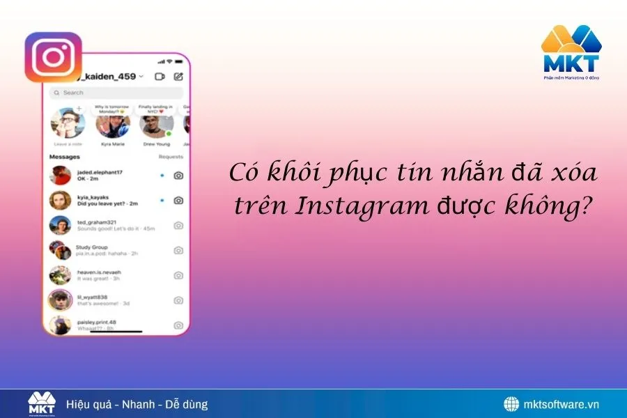Có khôi phục tin nhắn đã xóa trên Instagram được không?