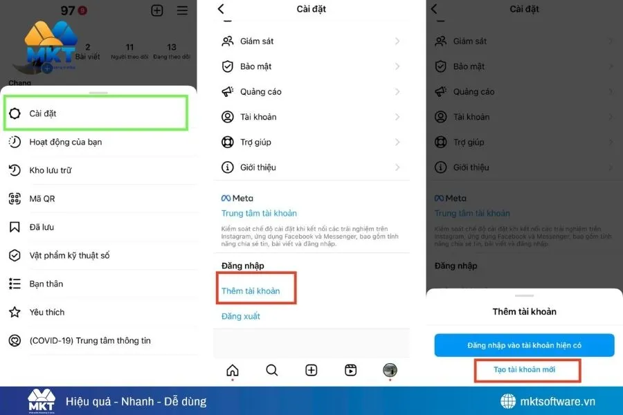 Cách tạo tài khoản Instagram thứ 2 trên điện thoại đơn giản nhất