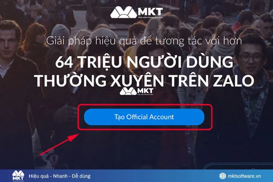 Nhấn chọn “Tạo Official Account”