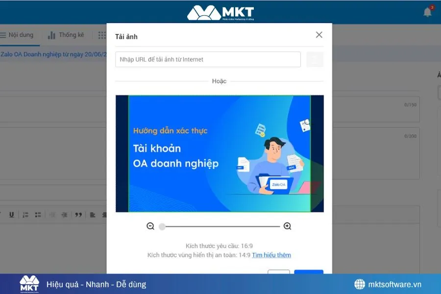 Kích thước ảnh nhỏ hoặc không đúng sẽ khiến ảnh bị mờ, thiếu chuyên nghiệp