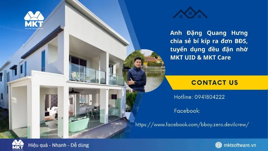 Feedback từ anh Đặng Quang Hưng BĐS về phần mềm MKT UID, MKT Care
