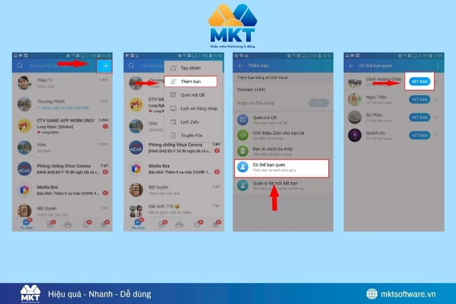 Kết bạn qua gợi ý “Bạn có thể quen”