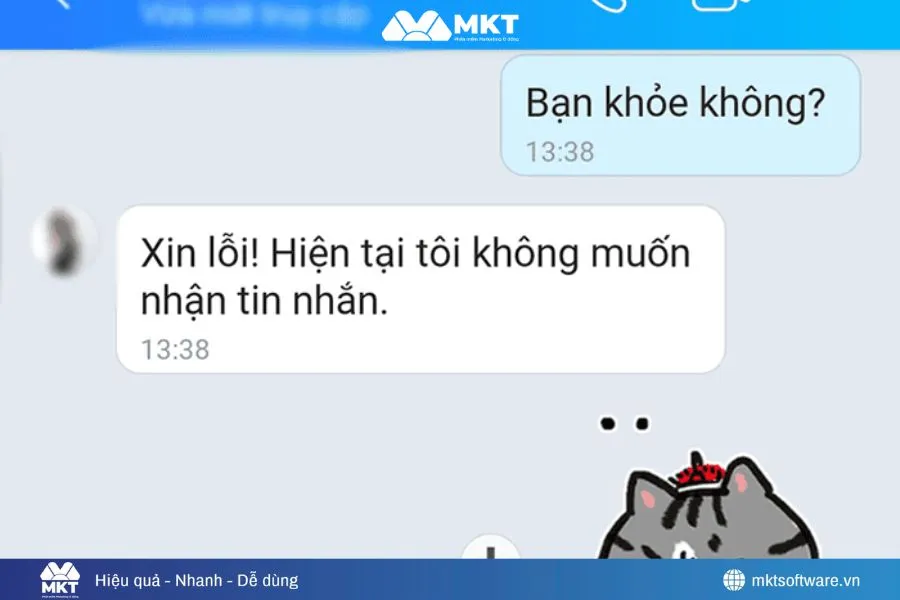 Minh họa về dấu hiệu khi bị người yêu chặn Zalo