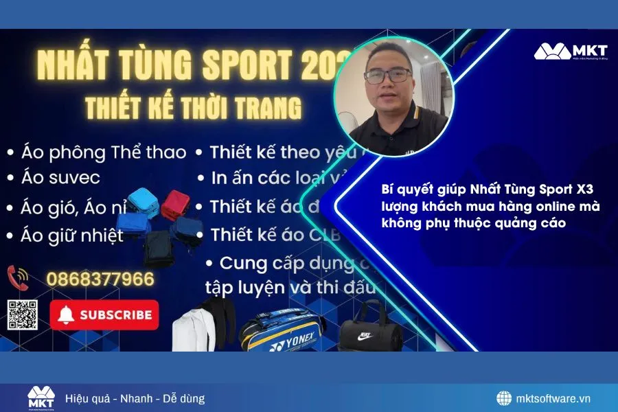 Nhất Tùng Sport tăng 300% lượng khách hàng online chỉ sau 1 tháng