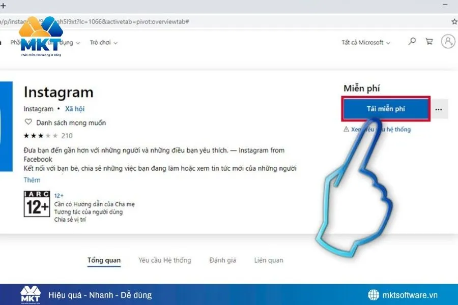 Tải Instagram cho máy tính từ Microsoft Store