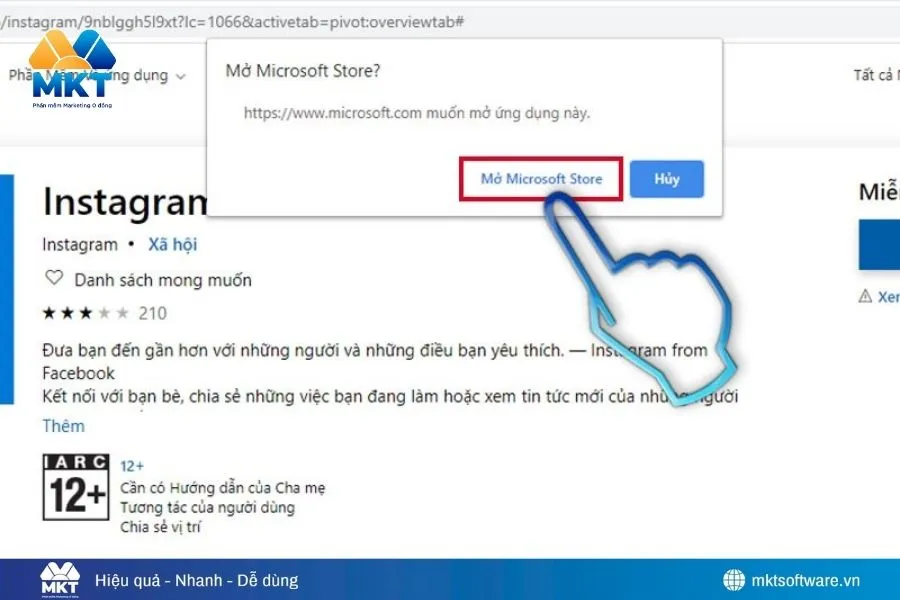Tải Instagram cho máy tính từ Microsoft Store