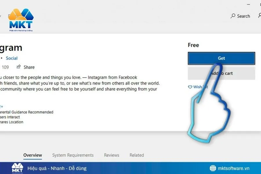 Tải Instagram cho máy tính từ Microsoft Store