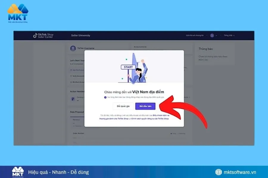 Các bước đăng ký tài khoản Tiktok Shop đơn giản