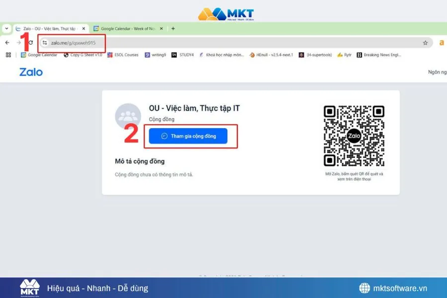 Tìm nhóm chat qua link mời