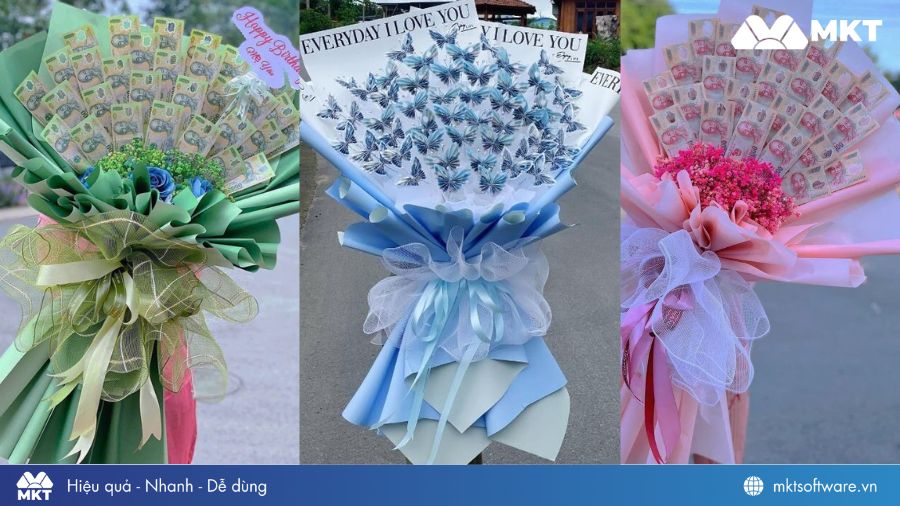 Nếu chưa biết 20/10 bán gì thì những bó hoa tiền là lựa chọn đáng cân nhắc