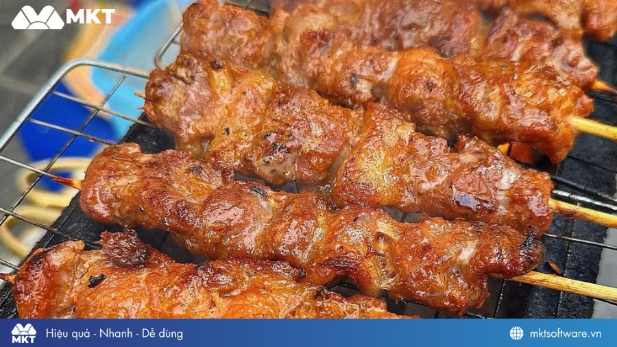 Thịt xiên nướng dễ bán với giá thành hợp lý Thịt xiên nướng dễ bán với giá thành hợp lý