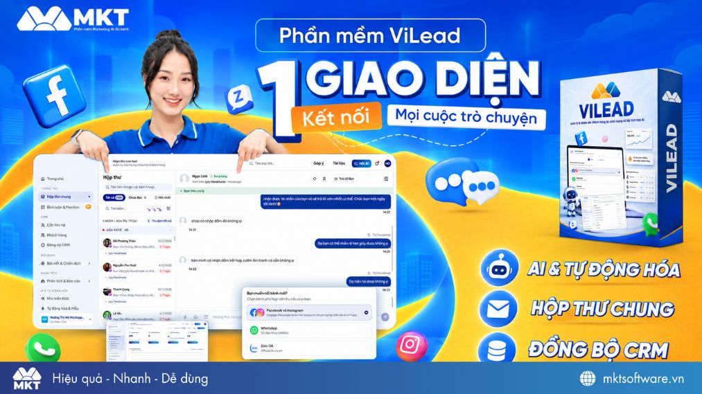 VI LEAD - Nền tảng quản lý tin nhắn đa kênh và chăm sóc khách hàng 24/7 VI LEAD - Nền tảng quản lý tin nhắn đa kênh và chăm sóc khách hàng 24/7