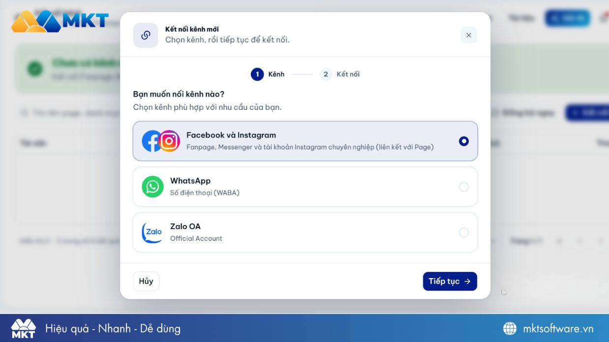 Giao diện quản lý tin nhắn đa kênh trên VI LEAD Giao diện quản lý tin nhắn đa kênh trên VI LEAD