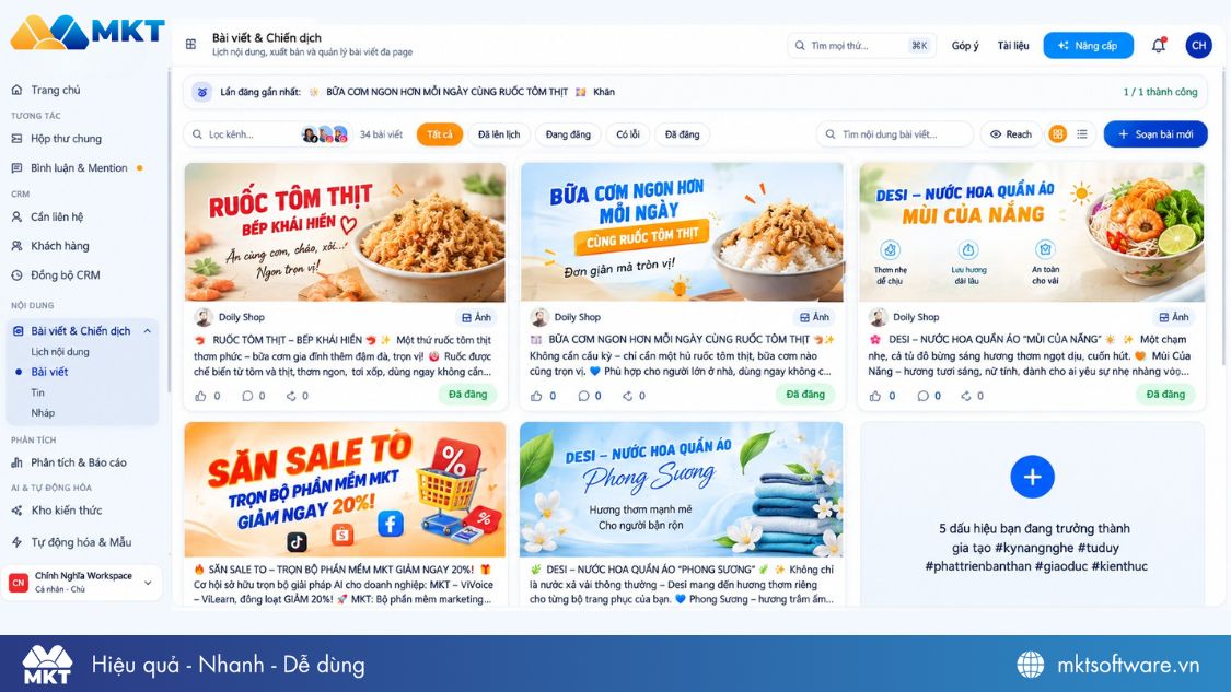 Tính năng quản lý nhiều Facebook Page và đăng bài tự động trên Vi Lead Tính năng quản lý nhiều Facebook Page và đăng bài tự động trên Vi Lead