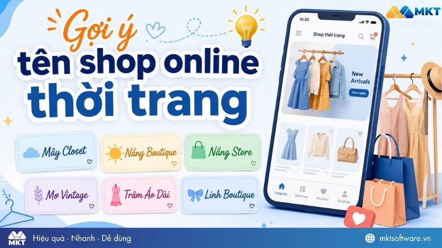 Gợi ý tên shop bán hàng online hay cho thời trang, quần áo