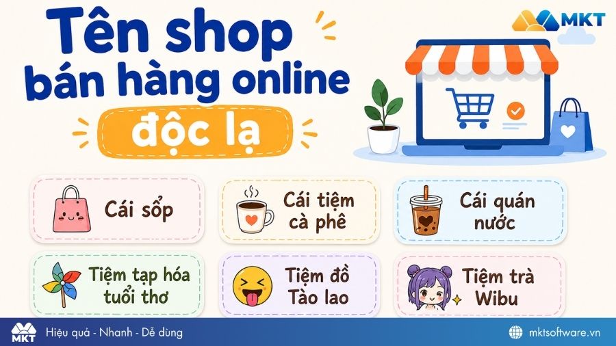 Tên shop bán hàng online độc lạ, có 1-0-2