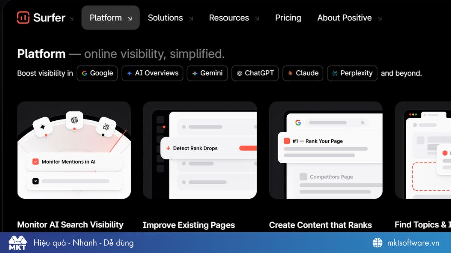 Tool SEO web tối ưu chất lượng Content - Surfer SEO