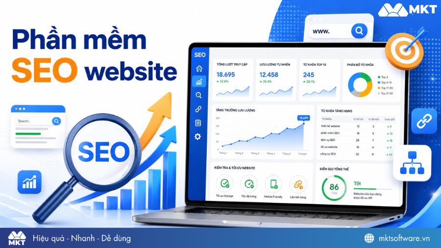 Phần mềm SEO website hỗ trợ phân tích, theo dõi hiệu suất web Phần mềm SEO website hỗ trợ phân tích, theo dõi hiệu suất web