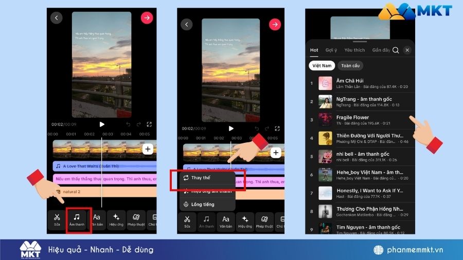 Thêm nhạc hoặc âm thanh đang thịnh hành vào video TikTok