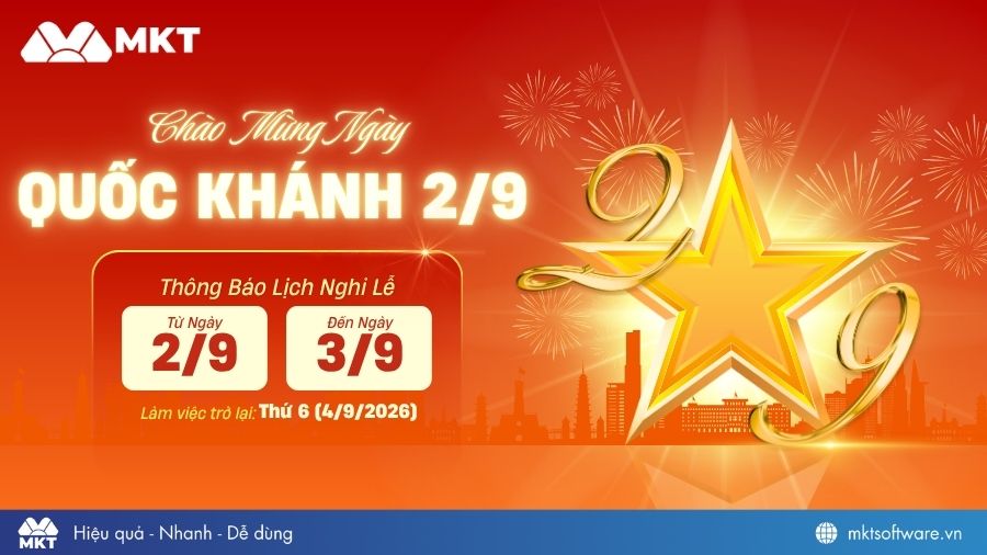 Mẫu banner thông báo nghỉ lễ 2/9 đơn giản