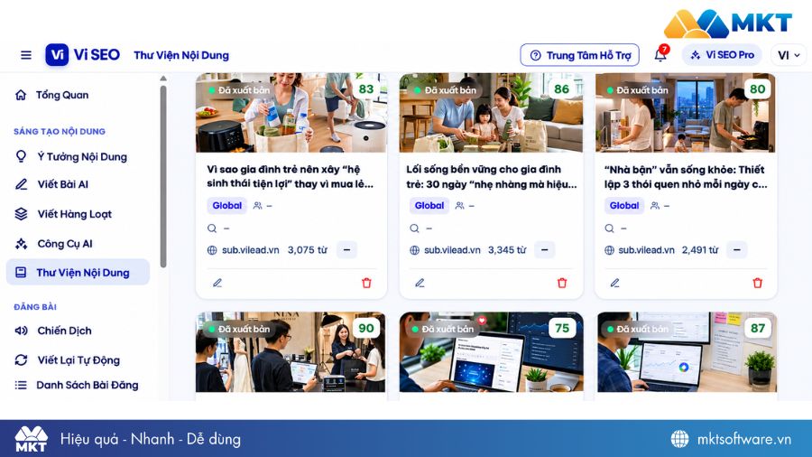 VI SEO hỗ trợ viết bài chuẩn SEO bằng AI số lượng lớn