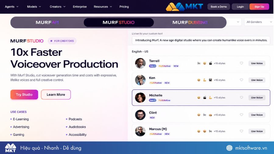 Murf AI – Công cụ tạo Voice AI cho video