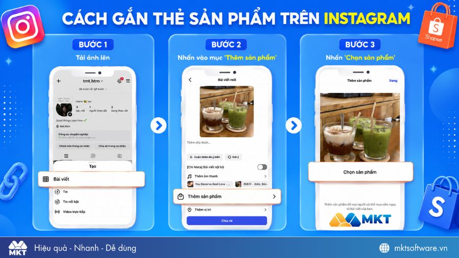 Thêm sản phẩm vào bài đăng IG
