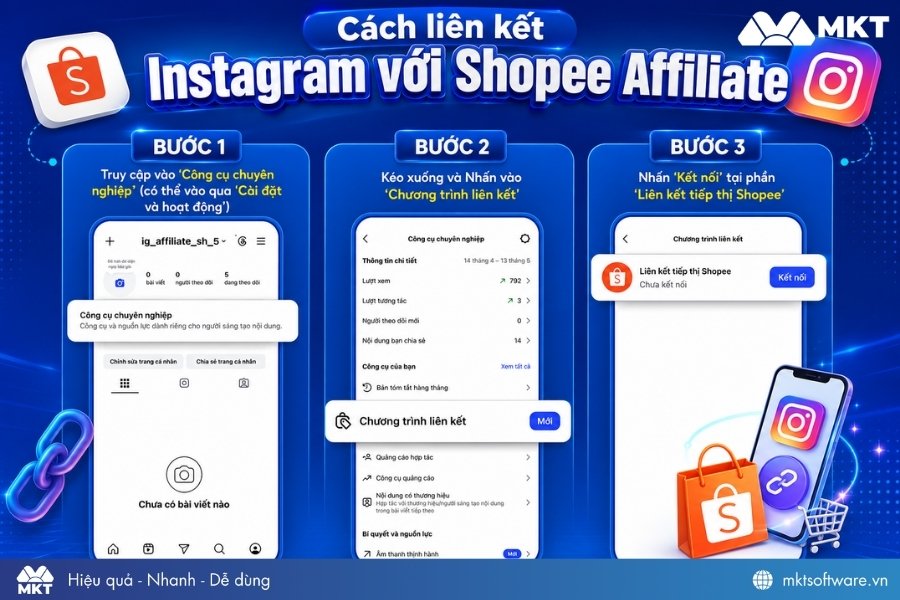 Cách liên kết Instagram với Shopee Affiliate