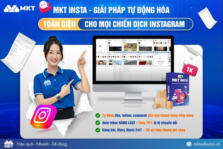 MKT Insta - Phần mềm Instagram Marketing hỗ trợ xây kênh IG bán hàng