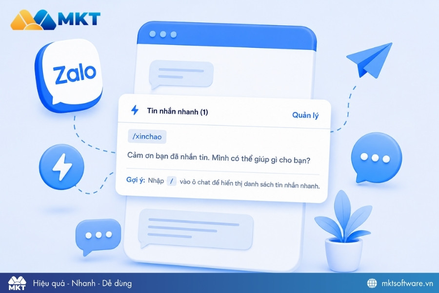 Tin nhắn nhanh Zalo giúp lưu trữ các mẫu tin nhắn thường xuyên sử dụng