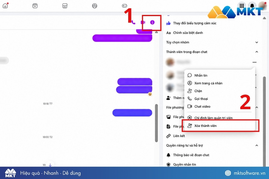 Cách giải tán nhóm trên Messenger trên máy tính
