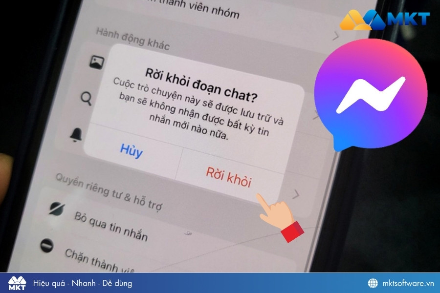 Rời nhóm Messenger trên Facebook