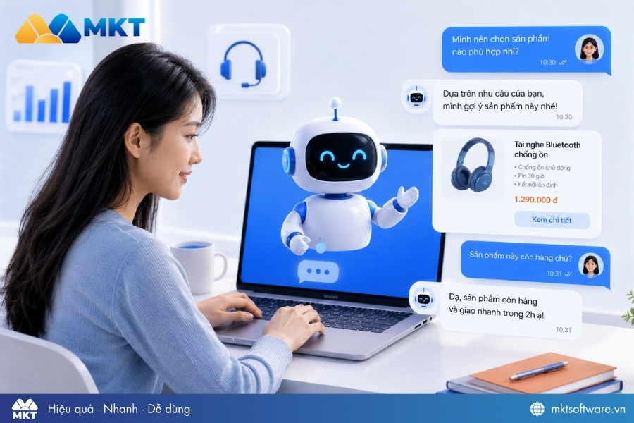 Chatbot AI tự động tư vấn, điều hướng khách mua hàng Chatbot AI tự động tư vấn, điều hướng khách mua hàng