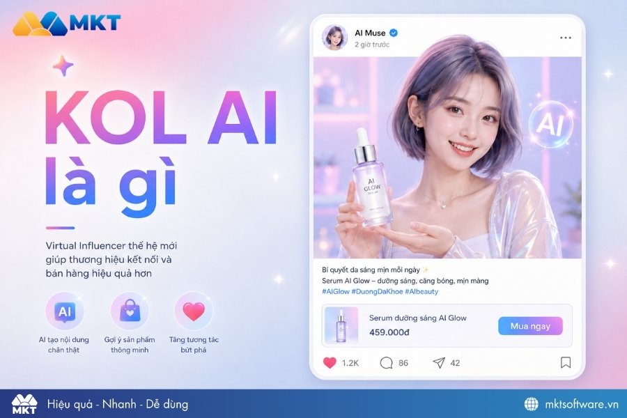 KOL AI là nhân vật có sức ảnh hưởng được tạo ra bởi AI