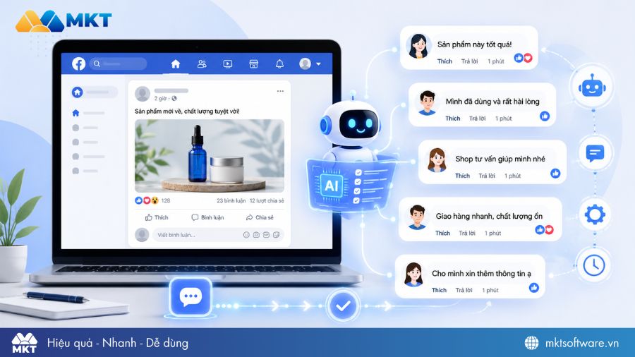 Tự động bình luận Facebook bằng phần mềm giúp tăng tương tác hiệu quả