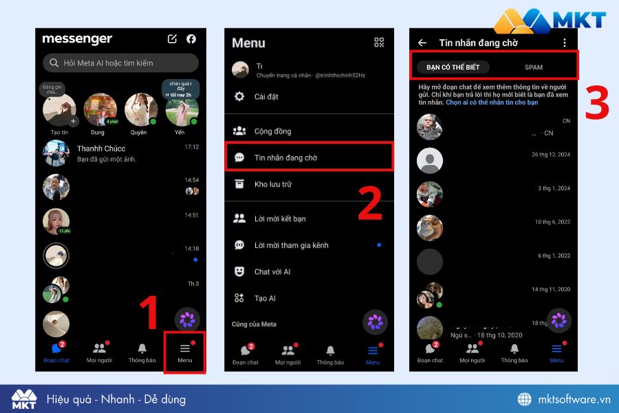 Cách kiểm tra tin nhắn chờ trên Facebook