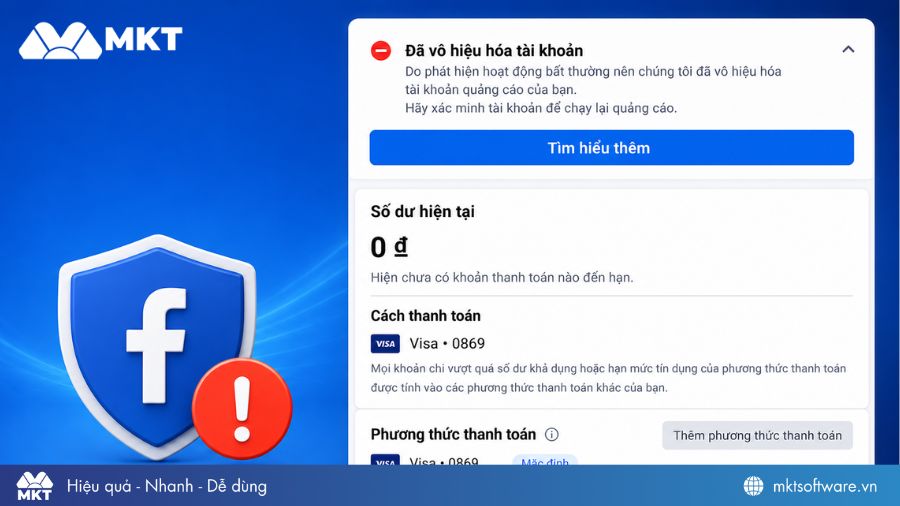 Tài khoản quảng cáo Facebook bị Need