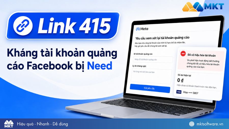 Link 415 kháng tài khoản quảng cáo Facebook bị vô hiệu hóa