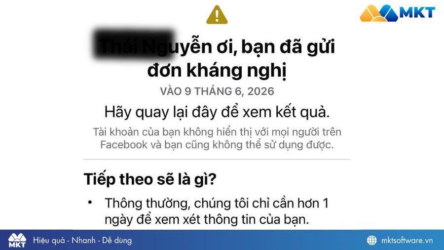 Theo dõi kết quả kháng nghị mở khóa Facebook 180 ngày Theo dõi kết quả kháng nghị mở khóa Facebook 180 ngày