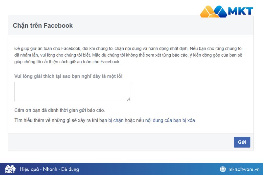 Giao diện biểu mẫu link 151 Facebook