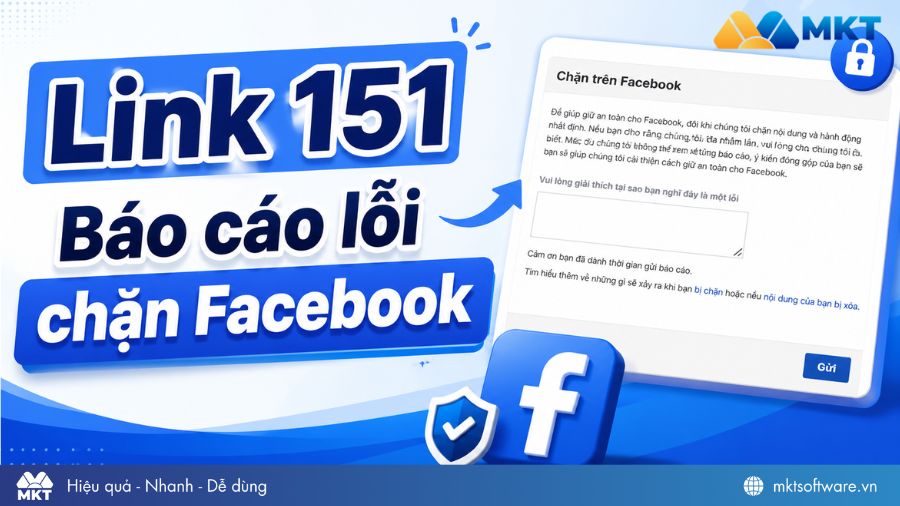Link 151 FB dùng để báo cáo lỗi bị Facebook chặn like, share, comment