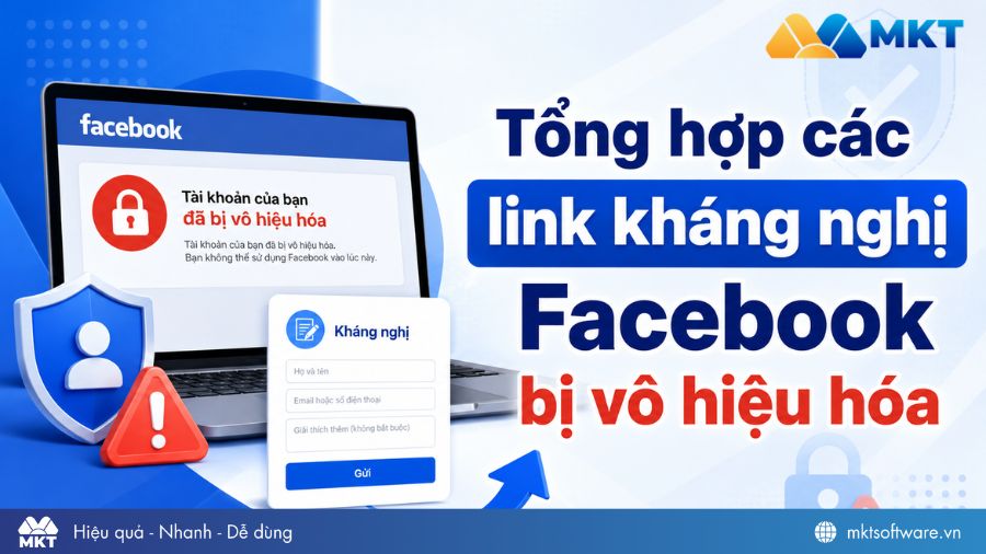 Danh sách các link kháng nghị tài khoản Facebook bị vô hiệu hóa