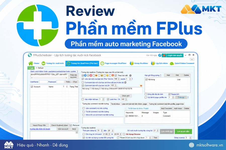 FPlus - Phần mềm marketing Facebook tự động