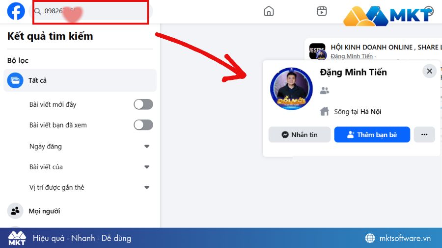 Tìm Facebook qua số điện thoại bằng thanh tìm kiếm Facebook Tìm Facebook qua số điện thoại bằng thanh tìm kiếm Facebook