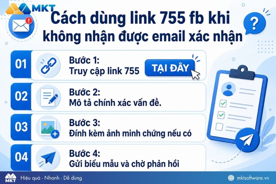 Cách dùng link 755 fb khi không nhận được email xác nhận