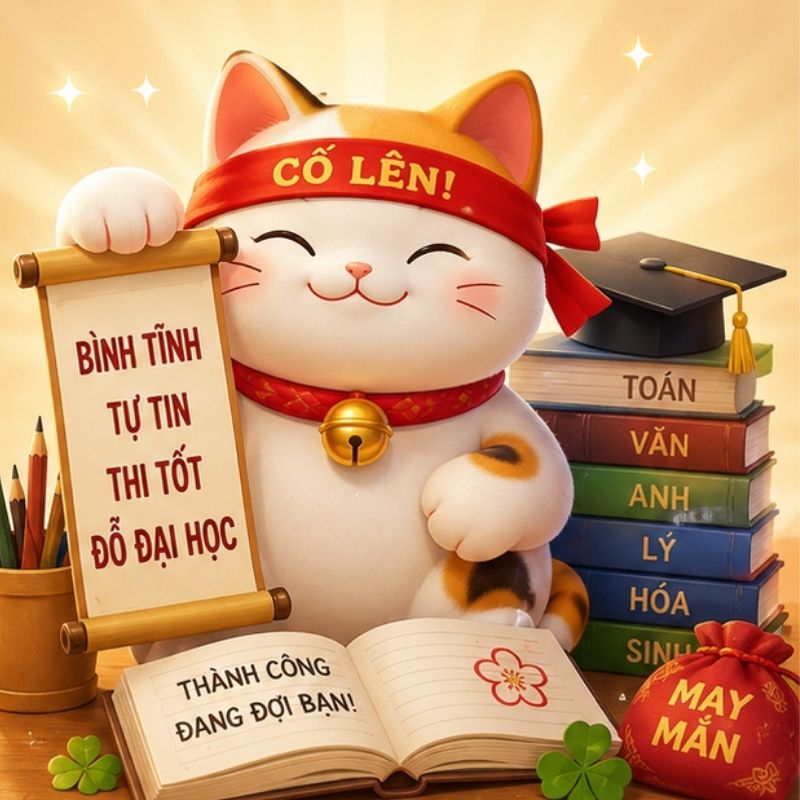 Avatar mèo cổ vũ đỗ đại học, bình tĩnh tự tin Avatar mèo cổ vũ đỗ đại học, bình tĩnh tự tin