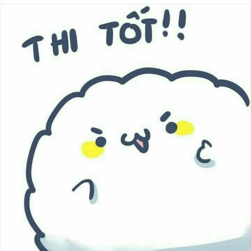 Avatar cục bông cute chúc thi tốt Avatar cục bông cute chúc thi tốt