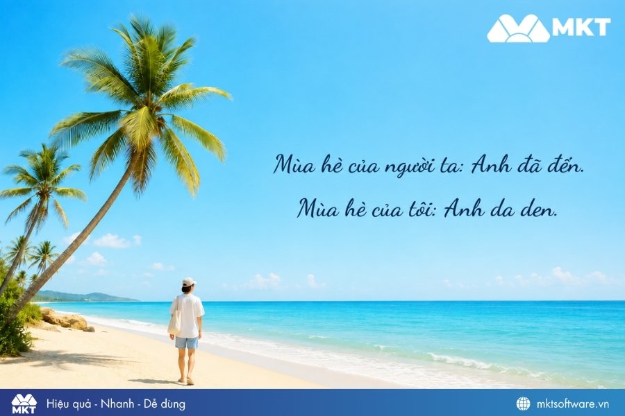 Caption mùa hè hài hước, hay và bắt trend