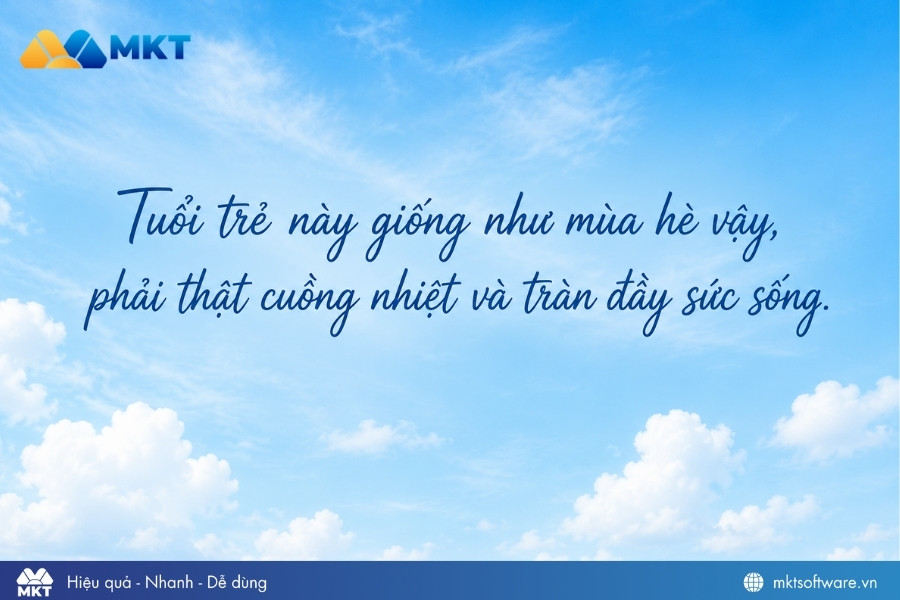Caption mùa hè xanh đầy năng lượng cho các bạn trẻ
